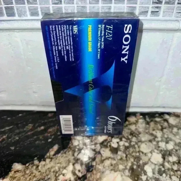 Sony VHS Tape T-120 6 Hours Blue NEW in plastic!! - Picture 7 of 10